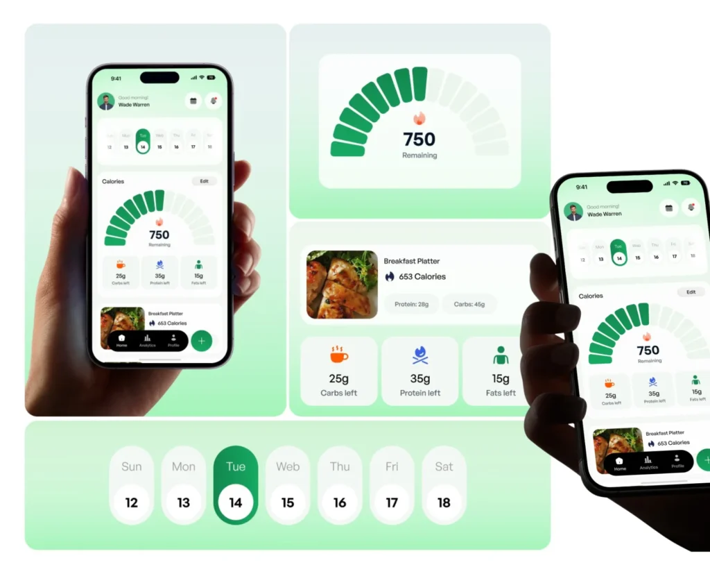 Fitness and nutrition tracker mobile app developed using modern app development technologies for global users