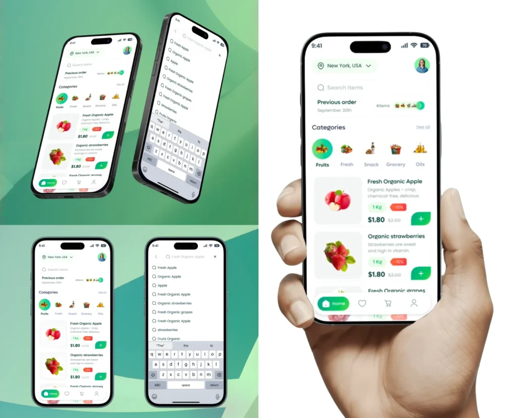 Food delivery mobile app developed using advanced app development solutions for restaurants and food businesses