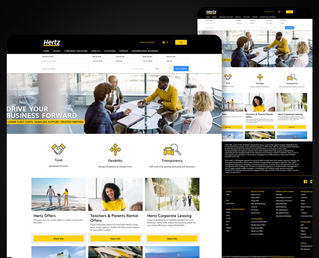 Creative custom website design for business