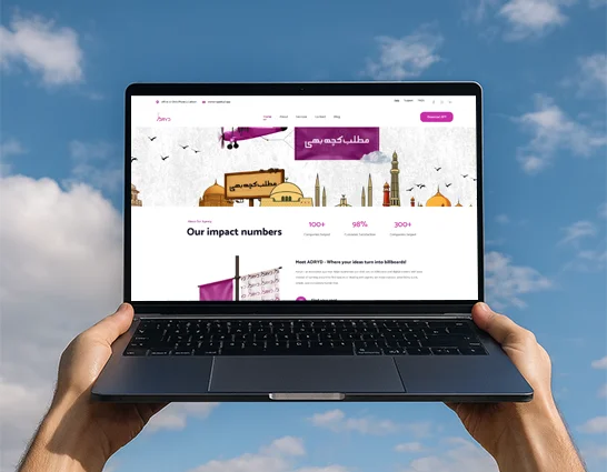 Professional web development for Adryd Marketing CO website with SEO-friendly structure and modern design