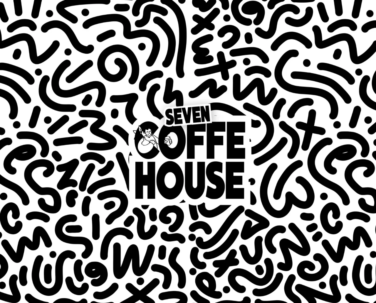 Seven Coffee House brand identity and corporate design elements